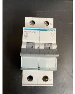 Hager MBN510E HAGER installatieautomaat1P N 10A B 6KA 11088 Groepenkasten