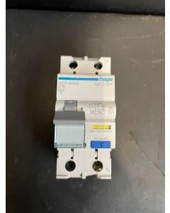 Hager aardlekautomaat 1-polig+nul 16A C-kar 30mA (ADA966G) 11091 Groepenkasten